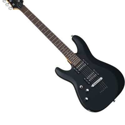 Schecter C-6 Deluxe Left-Handed Electric Guitar Satin Black image 2