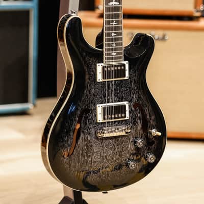 PRS SE Hollowbody Standard Piezo - Doghair Smokeburst-Grey image 6