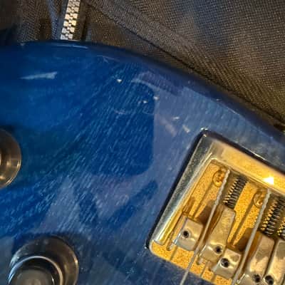 MIJ Fender Prophecy II Bass PJ  1993 - 1994 - Sapphire Blue Transparent with GIg Bag image 15