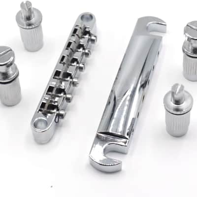 1 Set Silver Metal Tune-O-Matic Electric Guitar Bridge and Tailpiece for Enhanced String Stability, Replacement Electric Guitar Parts image 1