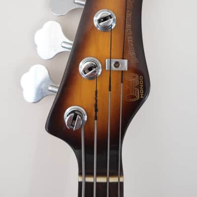 Vintage 1970s Hondo Deluxe Series 840 Top Of The Line Series Jazz Bass Big MIK Korea Sunburst Retro Relic Hi Quality Big Chunky U Neck 10 Pound Bass! Teisco Cort image 7