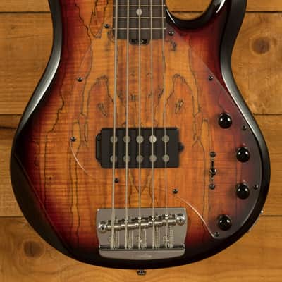 Sterling RAY35SM StingRay 5 Bass - Spalted 3-Tone Sunburst image 10