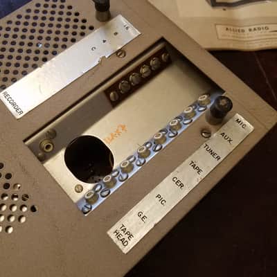 Knight 18-Watt hi-fi amplifier mixer mono tube 83-YX-797 and kit build instructions 1959 - Silver face tan wrinkled paint body image 11
