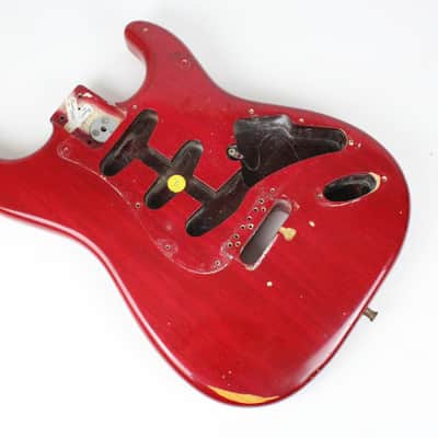 RARE 1979 Vintage Fender Stratocaster ~Killer RELIC~ Factory Wine Red Ash BODY Strat USA 1970s CBS Era image 8