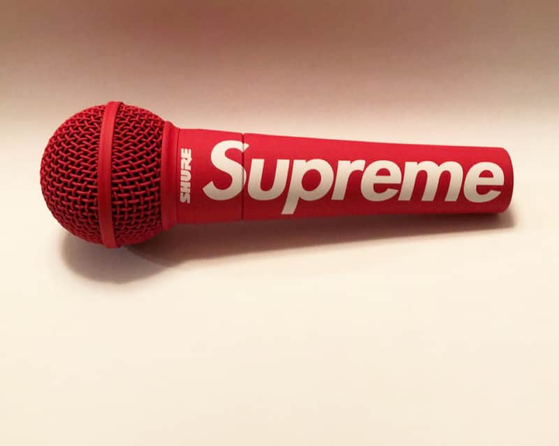 Sold Out Supreme x Shure SM58 Dynamic Microphone Red White Supreme