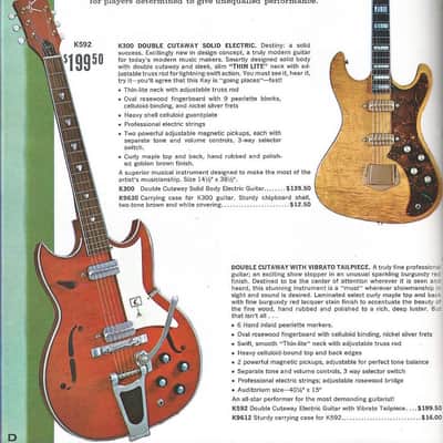 1965 Kay Built Custom Kraft 👹 Red Devil 👹 Barney Kessel *Kleenex Box*P'Ups- Black Cherry Burst NEW PICS COMING SOON! image 8