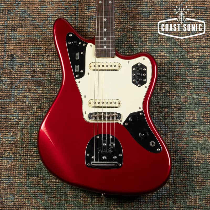 1999 Fender '62 Reissue Jaguar JG66-85MH Old Candy Red w/ Matching Headstock CIJ