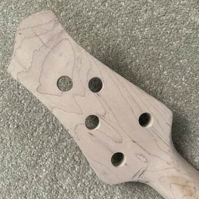 Maple Wood 5 String Bass Neck, 24 Frets Rosewood Fingerboard image 6