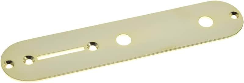 Tele Guitar Control Plate with 25/64" Diameter Pot Holes for Telecaster Guitar with CTS Pots Gold image 1