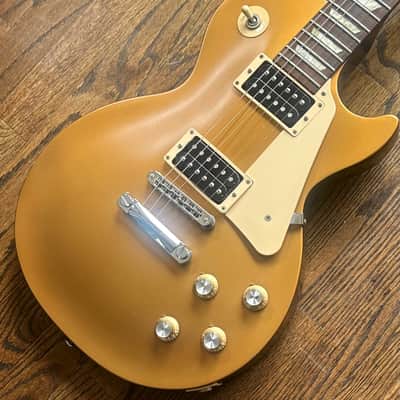 2012 Gibson Les Paul Studio ‘50s Tribute with Humbuckers - Satin Gold Top Dark Back w/ OHSC image 4