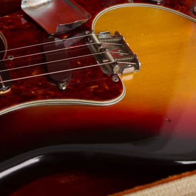 Fender Solid Body Electric Mandolin (1963), ser. #01614, original white tolex hard shell case. image 14