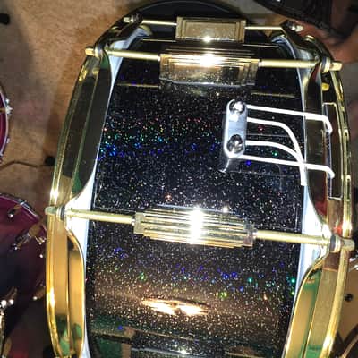 WFLIII Snare drum 2026 - Black Galaxy Sparkle image 3