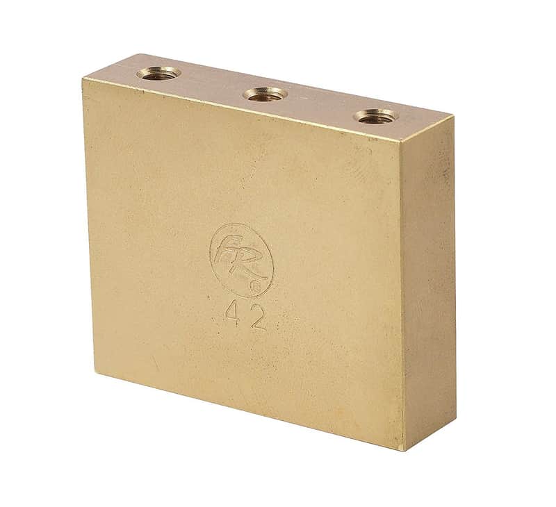 Floyd Rose FROFTB42 Fat Brass 42mm Tremolo Sustain Block image 1