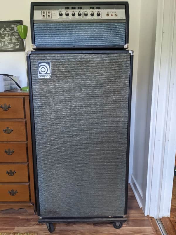 Ampeg SVT "Blackline" with Ampeg 810 Straightback Cab image 1