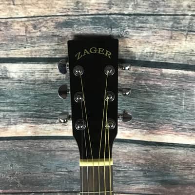 Used Zager 2012 Left Handed ZAD-20 Mahogany Acoustic Electric Guitar with Case image 3