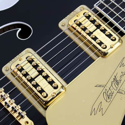 Gretsch G6120BK Pro Chet Atkins Hollow Body  Black w/ Gold Electric Guitar image 5