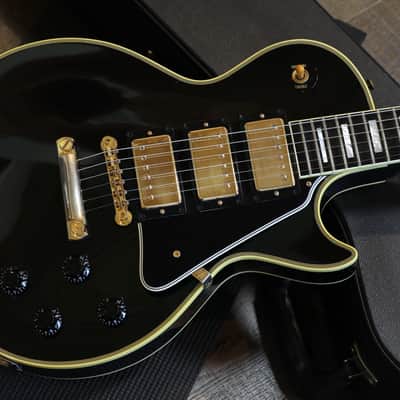 2003 Gibson Custom Shop 1957 Historic Reissue Les Paul Custom LPB-3 3 Pickup Electric Guitar Black Ebony + COA OHSC image 3