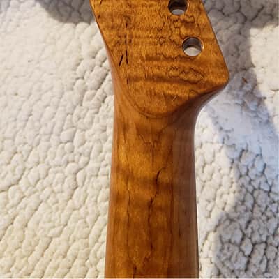 USA made roasted neck with amazing flame maple. Rosewood Fingerboard and Hidden fret tangs.Made for a Tele body # MRT-5A image 5