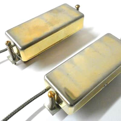 FIREBIRD Aged/Relic GOLD Set 2pcs Vintage Correct Mini Humbucker Gibson Epi Q image 1