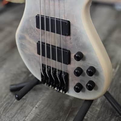 AIO S8-5 5-String Bass Guitar - White Burst GS-055 image 7