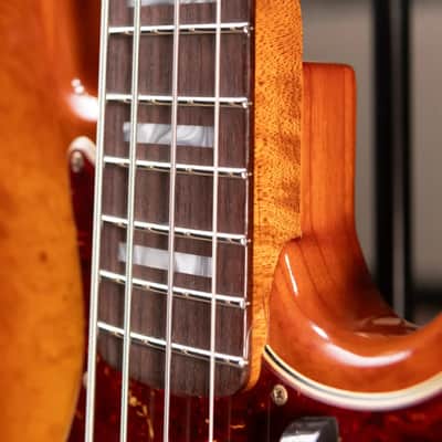 Fender Custom Shop Artisan Maple Burl Relic Jazz Bass - Honey Burst with Hardshell Case image 11