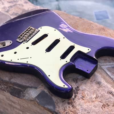 Real Life Relics Stratocaster Body Aged Grape Jelly Pearl Nitro Lacquer Finish image 2