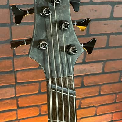Ibanez BTB805MS 5-String Multi-Scale Electric Bass Transparent Gray Flat image 6