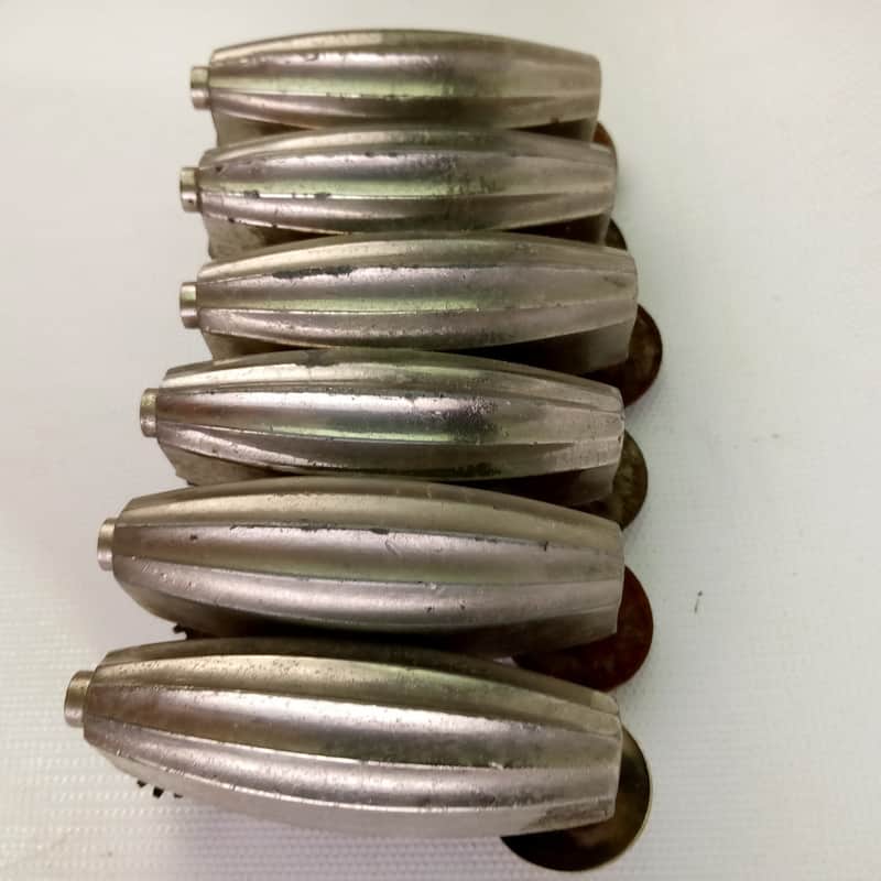 Slingerland Cigar/Streamline 6x Tom Drum Lugs Radio King Nickel Vintage 40s USA image 1