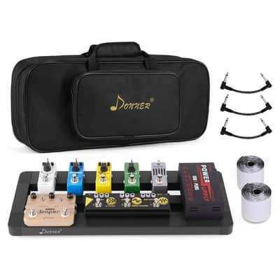 Donner 20''x 8'' Guitar Pedal Board Case Aluminium Pedalboard with Carrying Bag image 1
