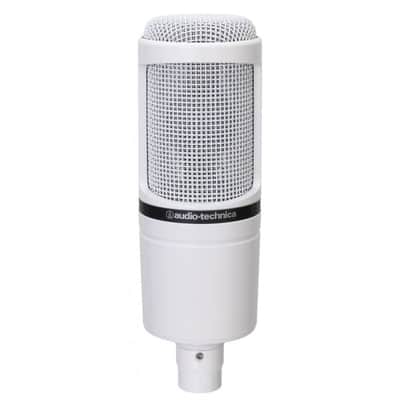 Audio Technica AT2020 Large Diaphragm Condenser Microphone - White image 1