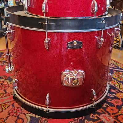 Tama Imperialstar Drum Set 10" / 12" / 16" / 22" / 4.5x14" 5pc. Kit Red Sparkle image 6