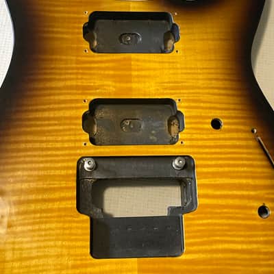2000's India Jackson JS30 JS Series Dinky Sunburst Flame Top Guitar Body Floyd Ready image 5