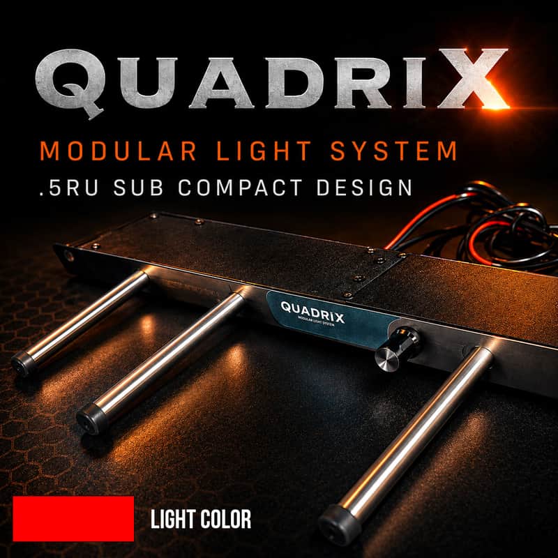 QUADRIX - .5RU Sub Compact Lighting - Red LED image 1