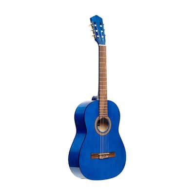 STAGG 4/4 Classical Guitar With Linden Top Blue Full Size W Nylon Strings image 3