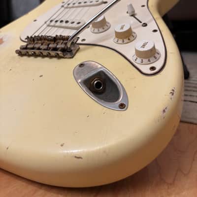 Fender Stratocaster 1962 Glas Custom Olympic White Relic Rosewood 7.4lbs w/ G&G Case image 22