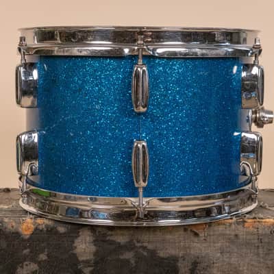 1960s Rogers Holiday Headliner Sparkling Blue Pearl Drum Set image 9