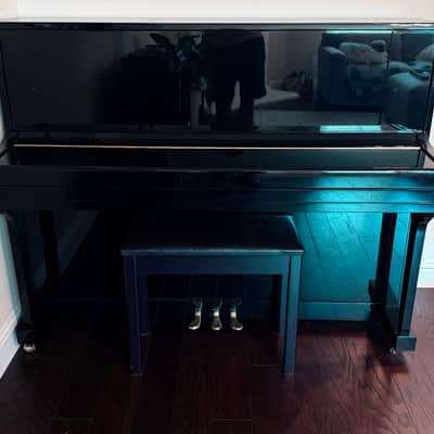 Pearl River UP115M5 Upright Piano 2014 - Ebony image 2