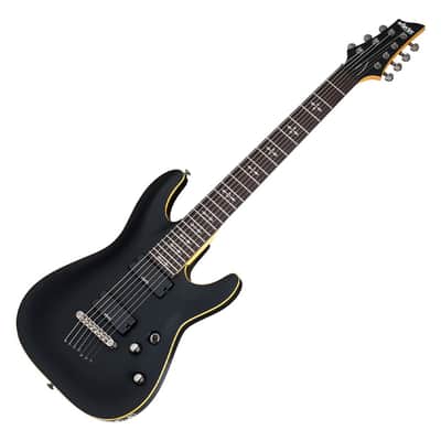 Schecter Demon 7 Series 7-String Electric Guitar - Aged Black Satin image 1