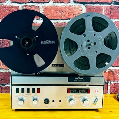 ReVox Vintage A77 - 4 track; [VERY GOOD CONDITION!], serviced ($670!!), original cover, Revox takeup reel, Revox 10.5 reel, original manual, extra tapes! image 2