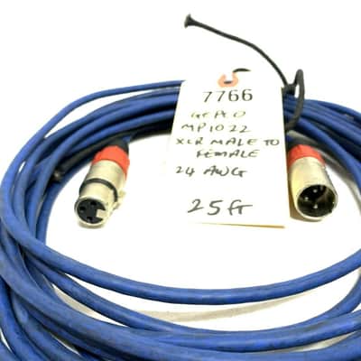Gepco/Neutrik MP1022 24 AWG 25' Blue Xlr Male to Xlr Female Cable #7766 (One) image 3