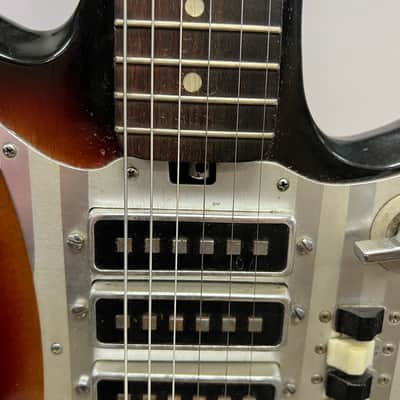 Vintage Silvertone Model 759 1437 Teisco 1960's Sunburst Electric Guitar Made in Japan Guitar image 7