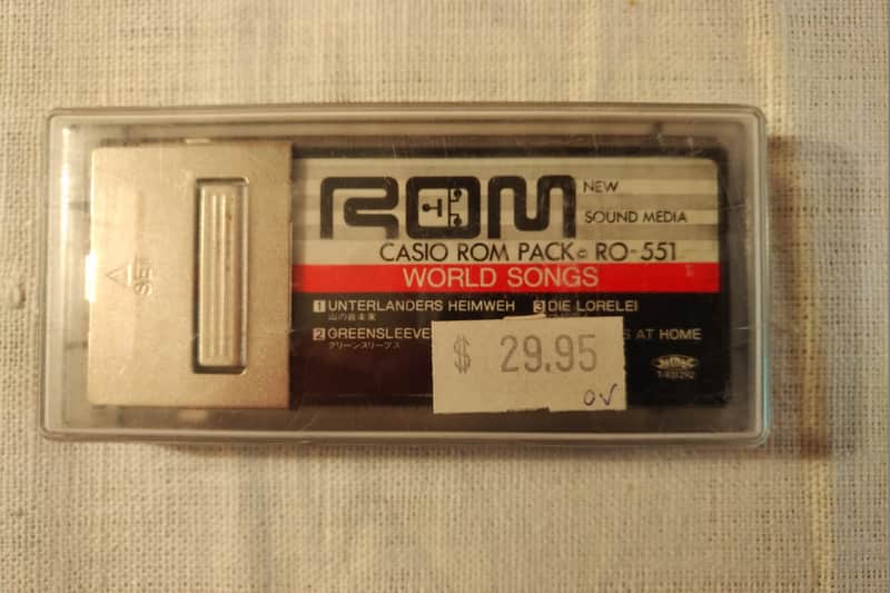 Casio ROM pack RO-356 ...4 World Songs 1990 Black image 1