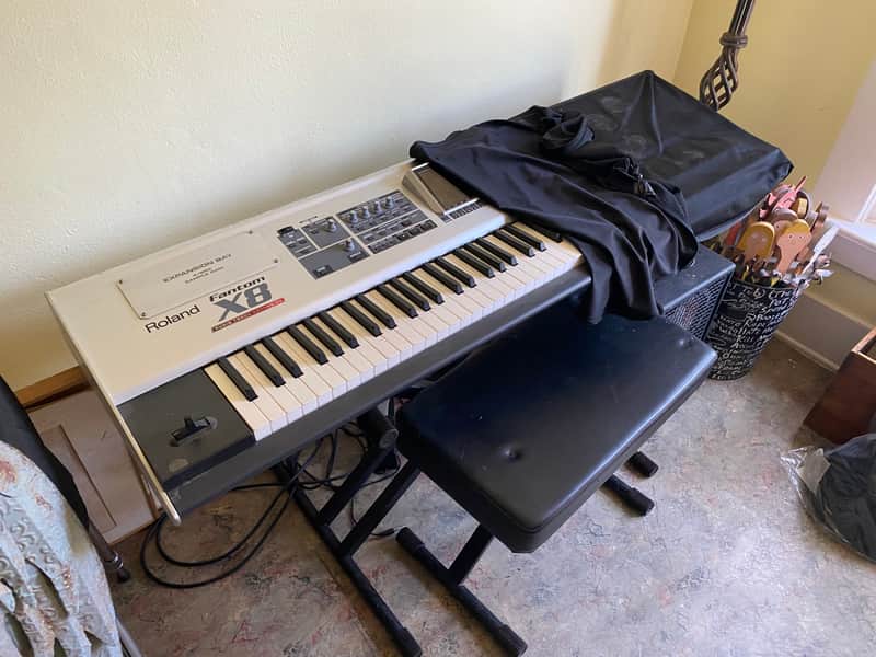 Roland Fantom-X8 88-Key Workstation Keyboard (includes stereo amp, stand, bench and pedal and keyboard cover)) image 1
