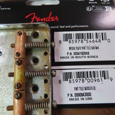 AGED Fender USA PAT PENDING Telecaster BRIDGE vintage 3 saddle RELIC 52 Tele Nocaster MEDIUM-HEAVY relic image 13