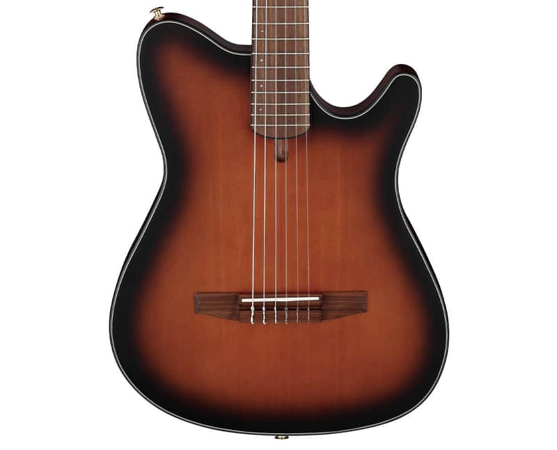 Used Ibanez FRH10NBSF Acoustic Electric Guitar Brown Sunburst Flat image 1