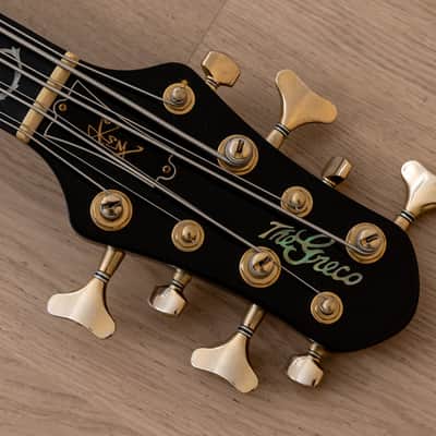 1983 Greco BK-1200 Custom Order Vintage 8 String Neck Through Bass Black, 100% Original w/ T-Bird Pickups, Japan Fujigen image 4