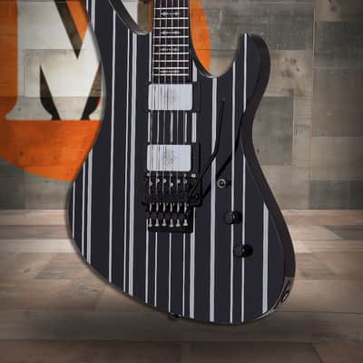 Schecter Synyster Custom - Gloss Black with Silver Pinstripes (1740) image 1