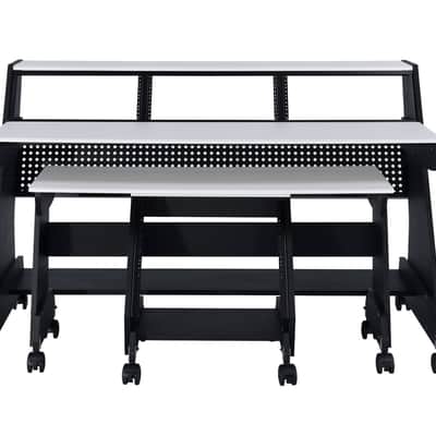 Musiea EX88 Series 88 Keys Music Studio Desk Workstation with Rack Cabinet (White) image 4