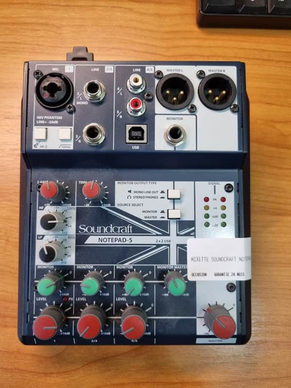 Soundcraft Notepad-5 5-Channel Analog Mixer 2010s - Blue image 1