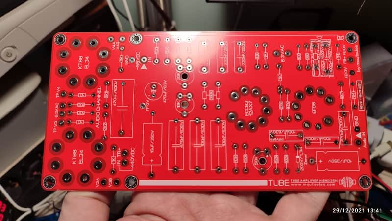 Tube Mono Amplifier 2xEL34 PP / 35Wrms ReDesign PCB (Elektor) PCB image 1